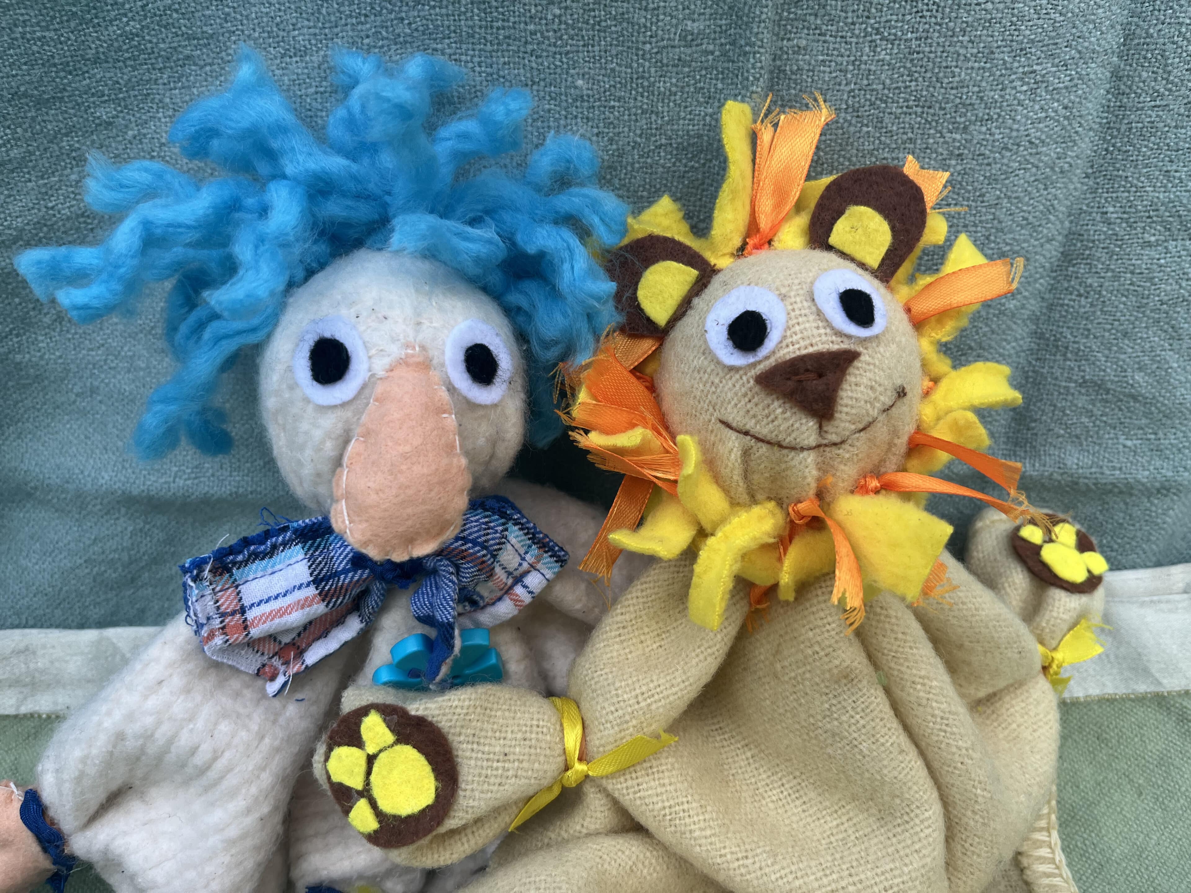 photo of two puppets