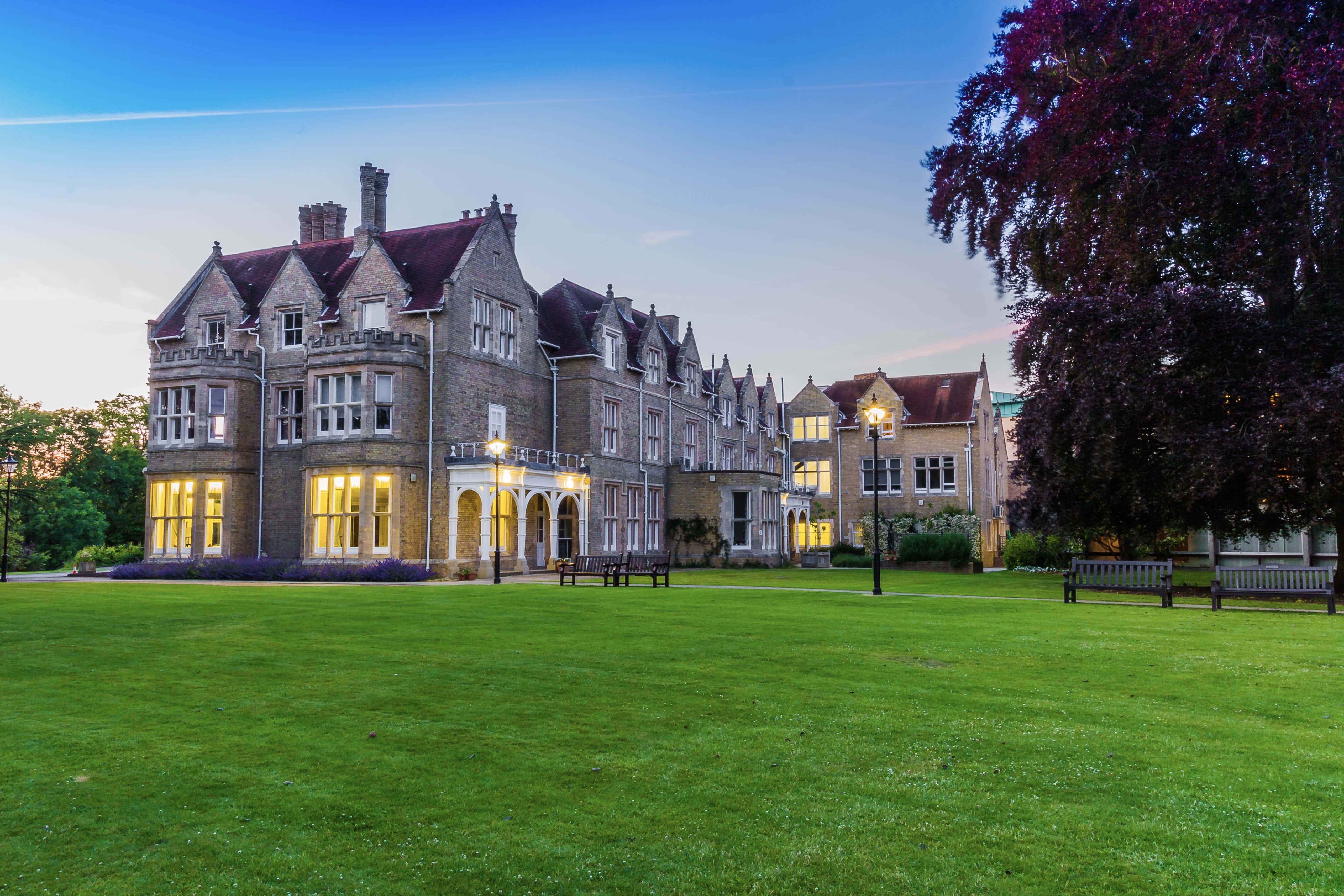 St Hilda's College South Building at dusk